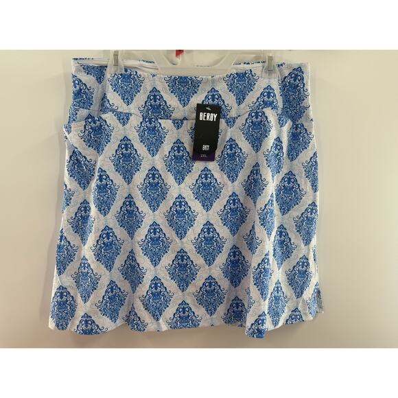 Beroy Running Skirts Tennis Golf Skort For Women Workout Skirt w/Pocket XXL BLUE - Picture 1 of 16